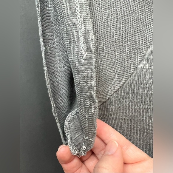 Lucky Brand - L - Grey Crewneck and Half Button Down Top - Picture 6 of 10